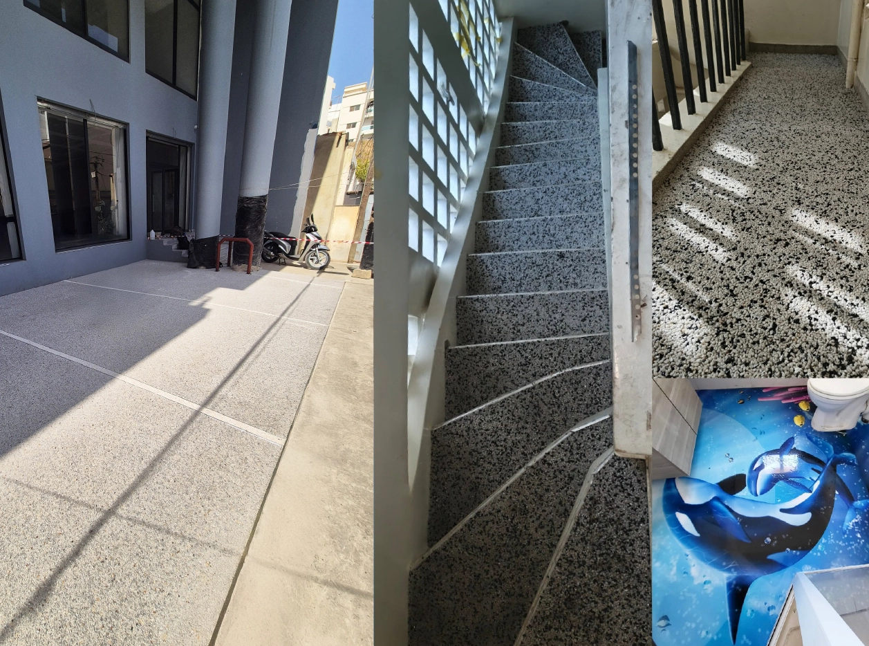 Sols décoratifs et moquette de marbre en résine