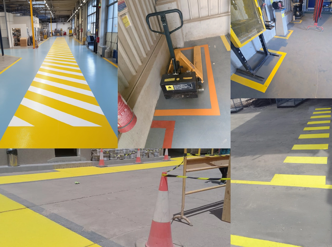 Marquage au sol en résine